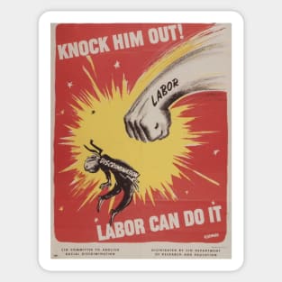 Retro Labors Union Poster Sticker